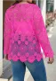 Дантелена  блуза, Цикламена блуза, Красива туника, Розов блузон, Модерна блуза, снимка 2