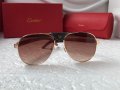 Cartier 2022 мъжки слънчеви очила с кожа, снимка 3