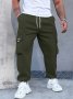 Мъжки ежедневни карго панталони в уличен стил с голям размер, 3цвята, снимка 5