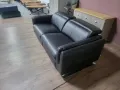 ПРОМОЦИЯ!!! Черен кожен диван тройка с ел. релакс механизъм "Sandro", снимка 7