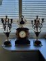Каминен антикварен френски часовник , снимка 1 - Антикварни и старинни предмети - 34829347