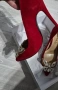 луксозни червени обувки Pera пеперуда , снимка 4