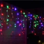 Коледна украса LED ресни 12 метра – водоустойчива инсталация с 8 режима на светене, идеална за дома,, снимка 2