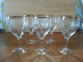 Ретро кристални чаши художествена гравюра , снимка 1 - Антикварни и старинни предмети - 44927750