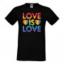 Мъжка тениска Love Is Love 2 multicolor Прайд,Празник.Повод,Изненада, снимка 2