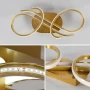 Красива модерна LED таванна лампа, 36W креативна златна таванна лампа,, снимка 6
