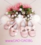 №19-№26, Бели официални бебешки обувки - Балеринки за момиче с панделка за кръщене или повод, снимка 3