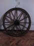 Колела от голяма каруца, стара дървена коларска изработка., снимка 9