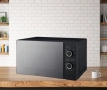 Микровълнова фурна 20L, черна, огледална, механична, снимка 2
