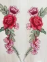 Роза Рози божур с листа голяма апликация за дреха дрехи самозалепваща се нашивка бродерия, снимка 4