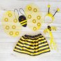2878 Парти детски костюм Пчеличка сет от 4 части – пола криле пръчица диадема, снимка 1