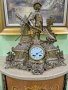Страхотен антикварен колекционерски френски бронзов каминен часовник , снимка 1 - Антикварни и старинни предмети - 43312650