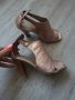 Уникални розови дамски обувки от естествена кожа на ток, снимка 1 - Дамски обувки на ток - 28628631