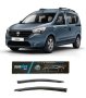 Ветробрани Външни Черни за Дачия Dacia Dokker 2013 - 2020  Предни Комплект 2 броя, снимка 1 - Аксесоари и консумативи - 40732286