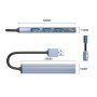 Orico хъб USB3.0/2.0 HUB 4 port, Aluminum - AH-A13-GY, снимка 3
