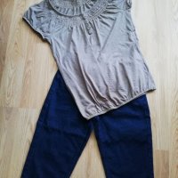 Лот _дамска блуза М размер и дънки , снимка 1 - Тениски - 32774595