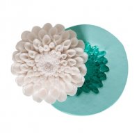 3D Хризантема фунийки цвете голям силиконов молд форма калъп фондан шоколад гипс сапун, снимка 3 - Форми - 37182036