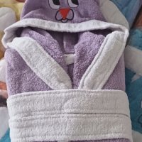 Детски памучни хавлиени халати за баня със качулка от 100% памук., снимка 6 - Хавлии и халати - 40689355