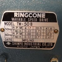 мотор редуктор вариаторен Ringcone TW-50B 380VAC Variable Speed Drive, снимка 4 - Резервни части за машини - 37700308