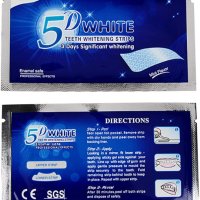 Висококачествени избелващи ленти 5D Teeth Whitening Strips 28бр., снимка 3 - Стоматология - 43256824