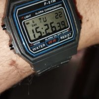 Мъжки ръчен часовник F-91W , час, дата, хрометър, аларма, календар , снимка 12 - Мъжки - 43629225