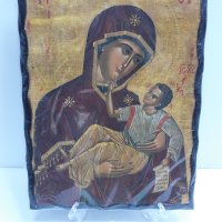 Голяма икона на Пресвета Майка Богородица Закрилница - Модел АБ- ръчна изработка, снимка 5 - Икони - 37640095