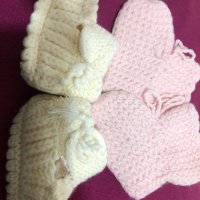 бебешки плетени чорапчета, снимка 3 - Бебешки чорапи - 43747113