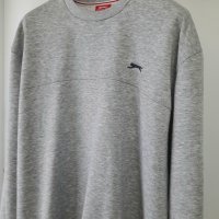 Slazenger SL FLC - Мъжки пуловер дълъг ръкав, сиво, размер - XXXL ., снимка 3 - Спортни дрехи, екипи - 39542314
