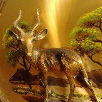 Продавам южноафриканска картина сьс скулптура на африканска антилопа, снимка 2 - Картини - 27869784