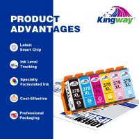 KINGWAY 378XL Мастилени касети, преработени за Epson 378 378XL  Черен Циан Магента Жълт Светло Циан , снимка 6 - Консумативи за принтери - 43990696