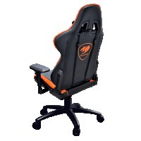 Геймърски стол COUGAR Armor S Ергономичен геймърски стол Черно - оранжев Дишащата PVC кожа, снимка 2 - Столове - 33391541