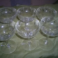 стъклен сервиз за коктейли или шампанско винтидж стил -неизползван подходящ за предстоящите празници, снимка 4 - Сервизи - 33251140