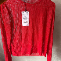 Мрежеста блузка Zara с етикет, снимка 4 - Блузи с дълъг ръкав и пуловери - 44873968