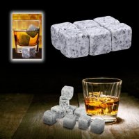Кубчета за Изстудяване Whiskey Stones Whisky Каменни Ледчета Уиски Ракия Джин Водка Мартини Коктейли, снимка 5 - Сервизи - 37399365