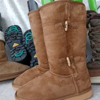 UGG® реплика, КАТО НОВИ Ботуши,топли дамски бежави боти, апрески, N- 36 - 37, снимка 3 - Дамски ботуши - 39306554