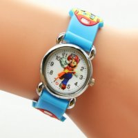 Супер Марио Super Mario силиконова верижка детски ръчен часовник , снимка 4 - Детски - 26214601