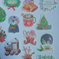 Скрапбук стикери за декорация планер Коледа 3 - 20 бр /комплект , снимка 3 - Други - 38248565