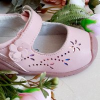 №20,21, Бебешки летни обувки за момиче от Естествена кожа с цветчета, снимка 5 - Детски обувки - 36856449