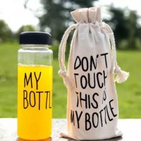 10 ЛЕВА ‼️ Бутилка + калъф с надпис "Не пипай това е моята бутилка” 🖤