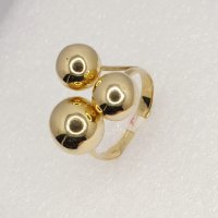 Дамски златни пръстени  с топчета  -14К, снимка 5 - Пръстени - 38938745