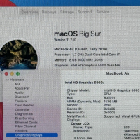 MacBook Air 13`Core i7/8GB RAM/256GB SSD/Бат 10ч/Cto Custom, снимка 5 - Лаптопи за работа - 44853591