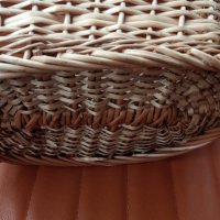Стара плетена кошница, обла, снимка 4 - Антикварни и старинни предмети - 43426848