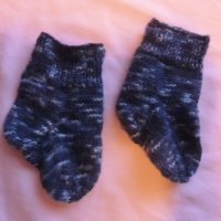 шарени плетени чорапи т.синьо ходило 9, конч 10, снимка 2 - Бебешки чорапи - 39306903