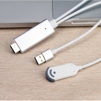 Безжичен WiFi кабел HDMI адаптер към телевизор HDTV видео конвертор за iPhone Samsung Xiaomi Huawei , снимка 4 - USB кабели - 33260041