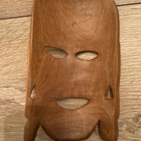 Африканска малка дървена маска, ръчна изработка., снимка 5 - Антикварни и старинни предмети - 44020734