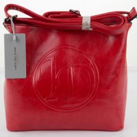 Червена дамска чанта за рамо марка Ines Delaure, снимка 1 - Чанти - 32920818