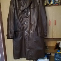 Мъжко палто от изкуствена кожа + подарък, снимка 1 - Палта - 38604940