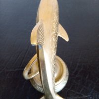 Бронзова статуетка на делфин, снимка 3 - Антикварни и старинни предмети - 43896177