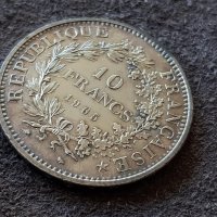 10 франка 1965 Франция СРЕБРО сребърна монета в качество 3, снимка 2 - Нумизматика и бонистика - 39975827