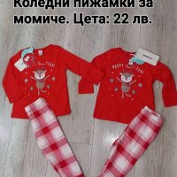 Нови коледни пижамки за момиче р.74-80, снимка 2 - Бебешки пижами - 43291183